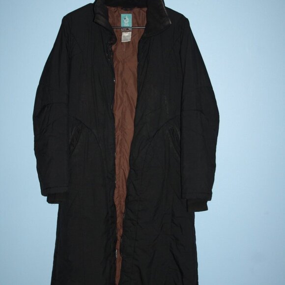 ISIS for Women Black Long Winter Jacket Size 8 with Zippered Pockets, Lined - Picture 2 of 16